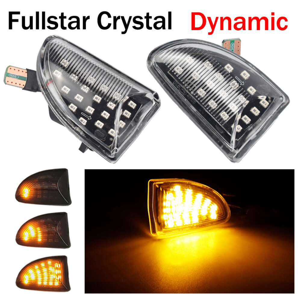 2PCS Smoked lens Amber LED Dynamic side Marker car light turn signal car-image-OPC-PFH7868-NEW