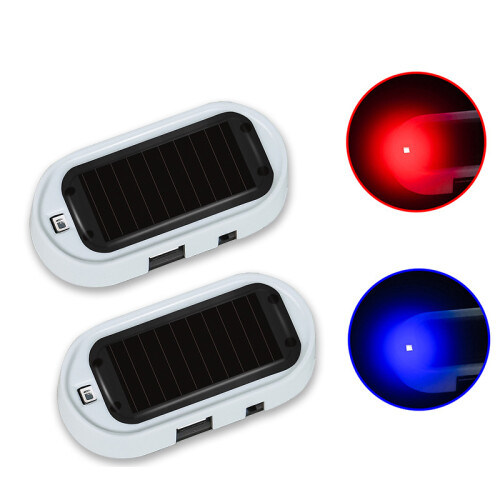 LED Solar Powered Fake Security car light Simulated Dummy Alarm Wireless