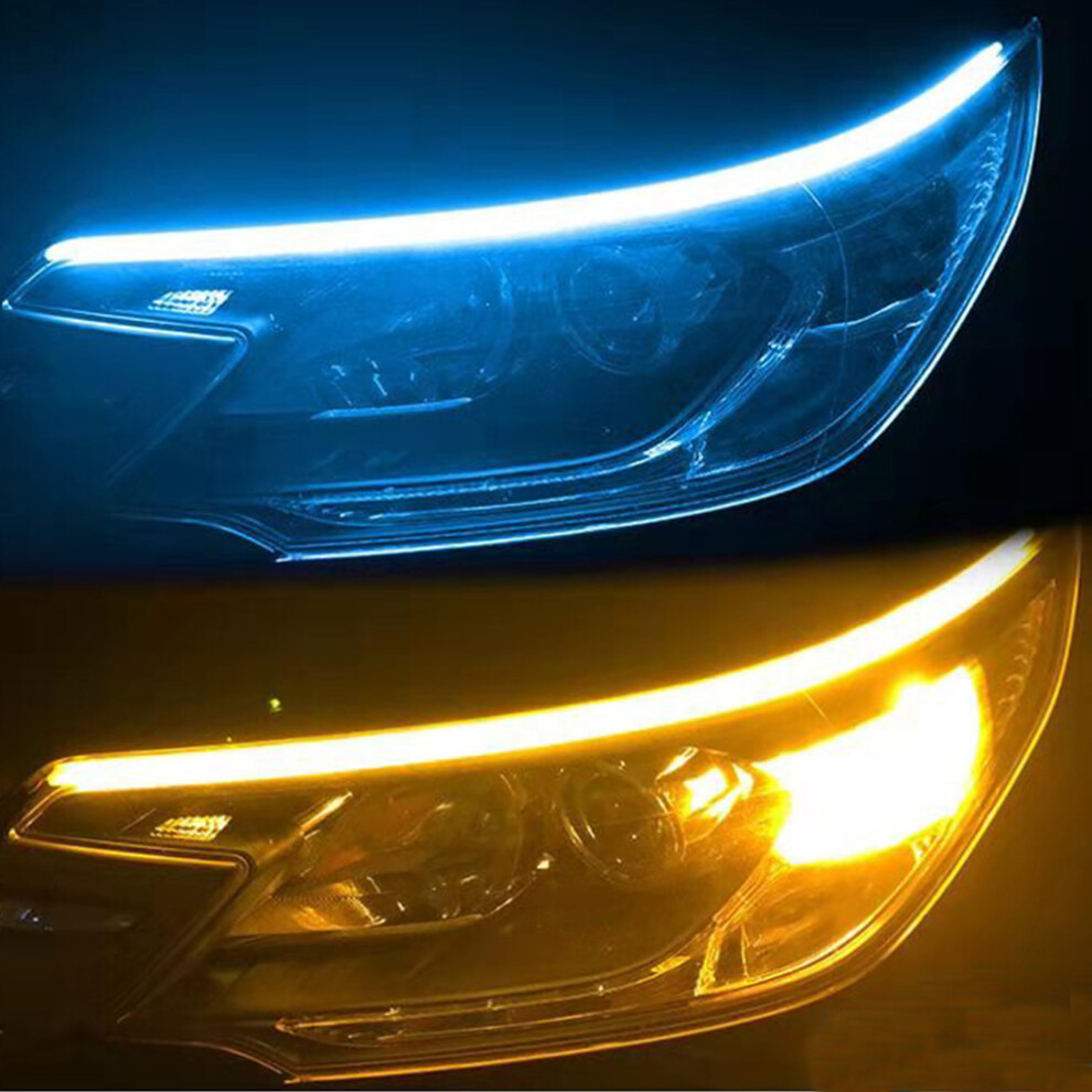 2Pcs Led Drl Daytime Running Car Flexible Waterproof Strip Auto Light 9158107014121