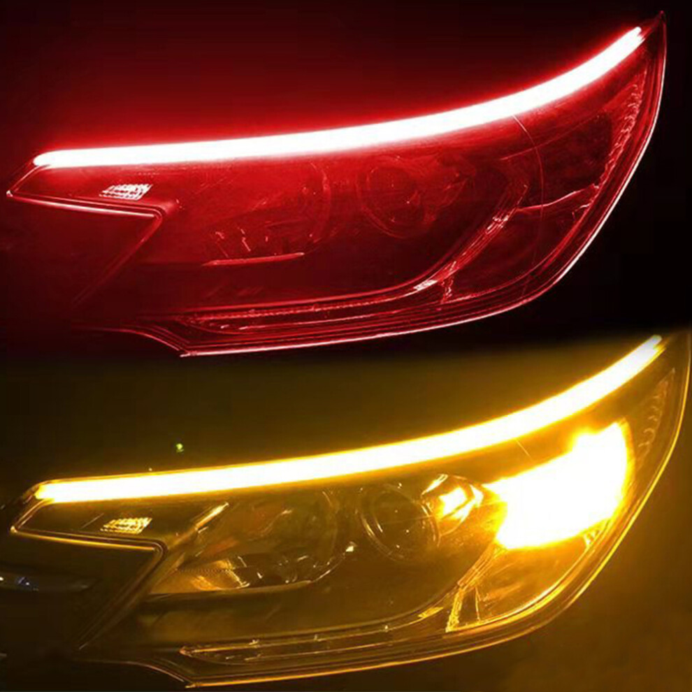 2Pcs Led Drl Daytime Running Car Flexible Waterproof Strip Auto Light 9158107021549