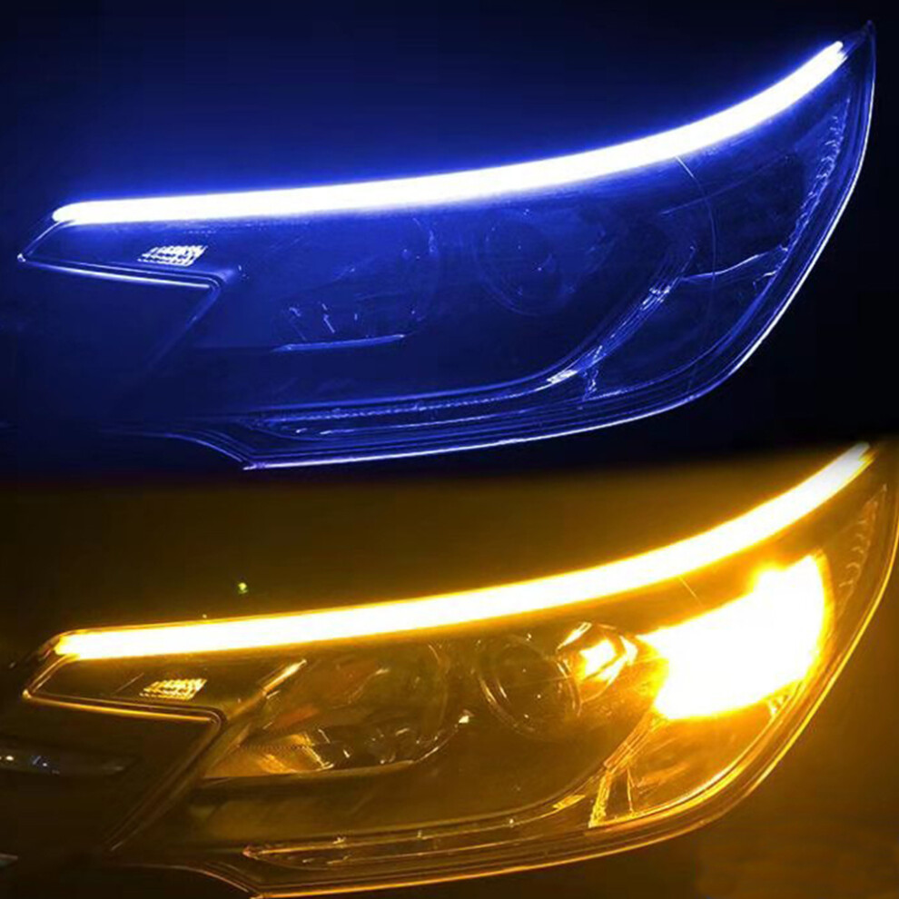 2Pcs Led Drl Daytime Running Car Flexible Waterproof Strip Auto Light 9158107029910