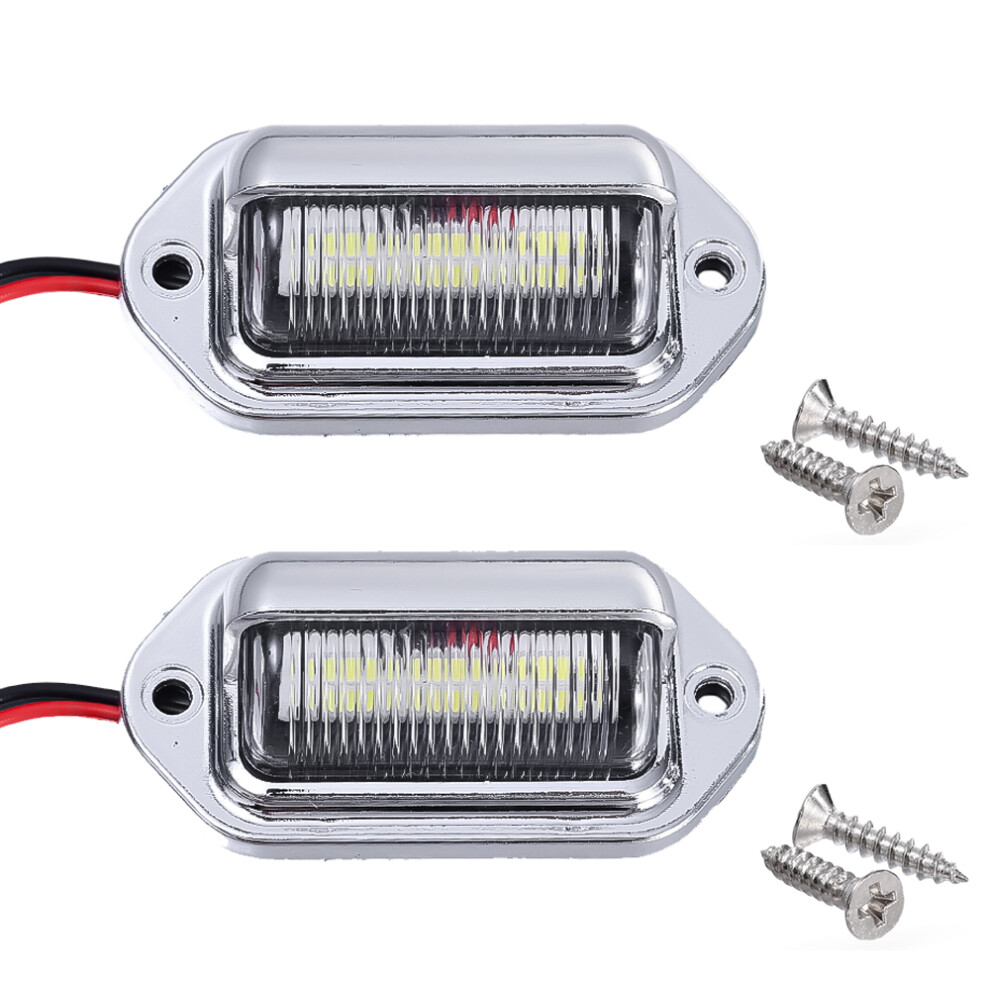 Universal 6 Led Truck License Plate Car Lights Truck Rv Trailer Van Tail 9158107016859