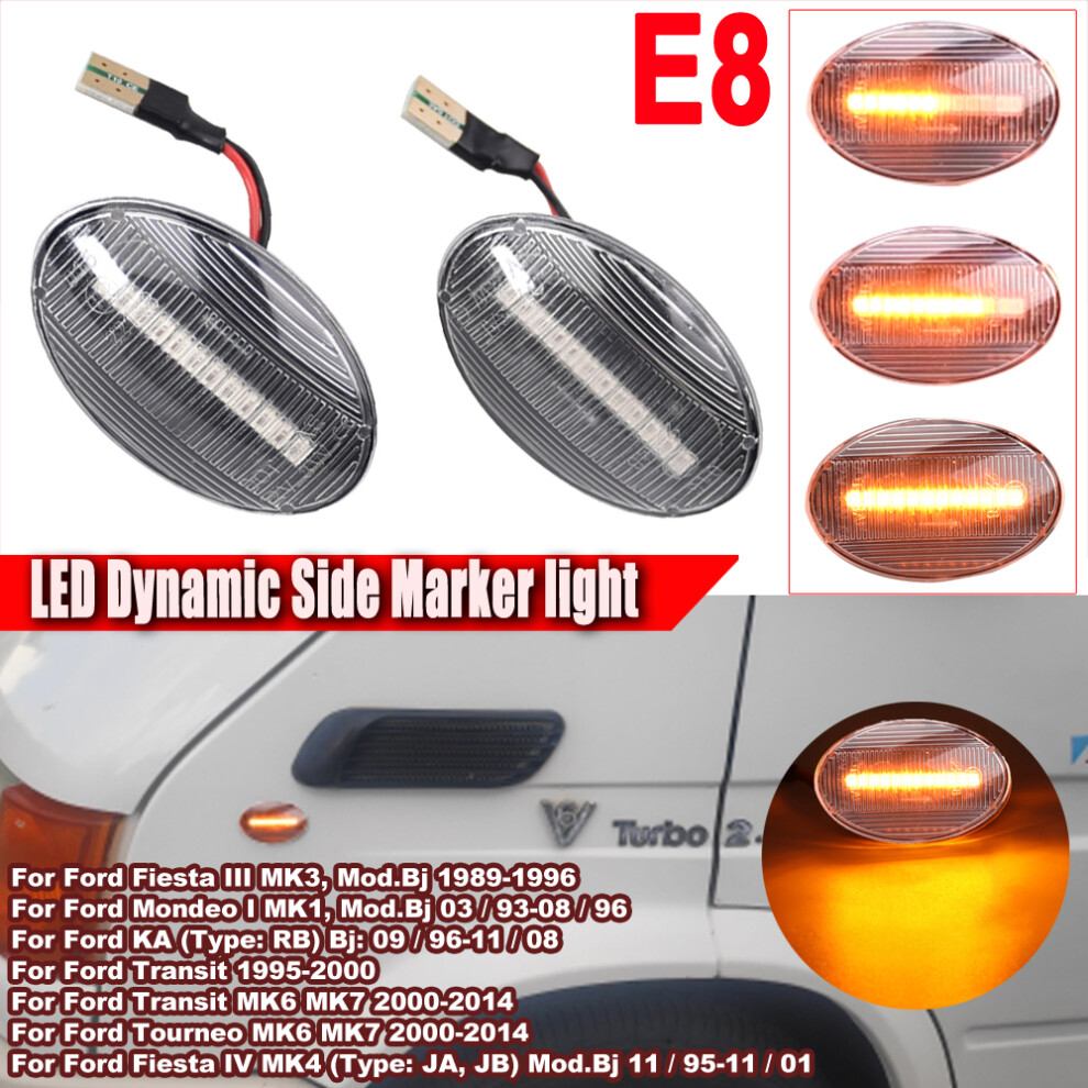 Led Dynamic Side Marker Car Flowing Turn Signal Blinker For Ford Light 9158107015999