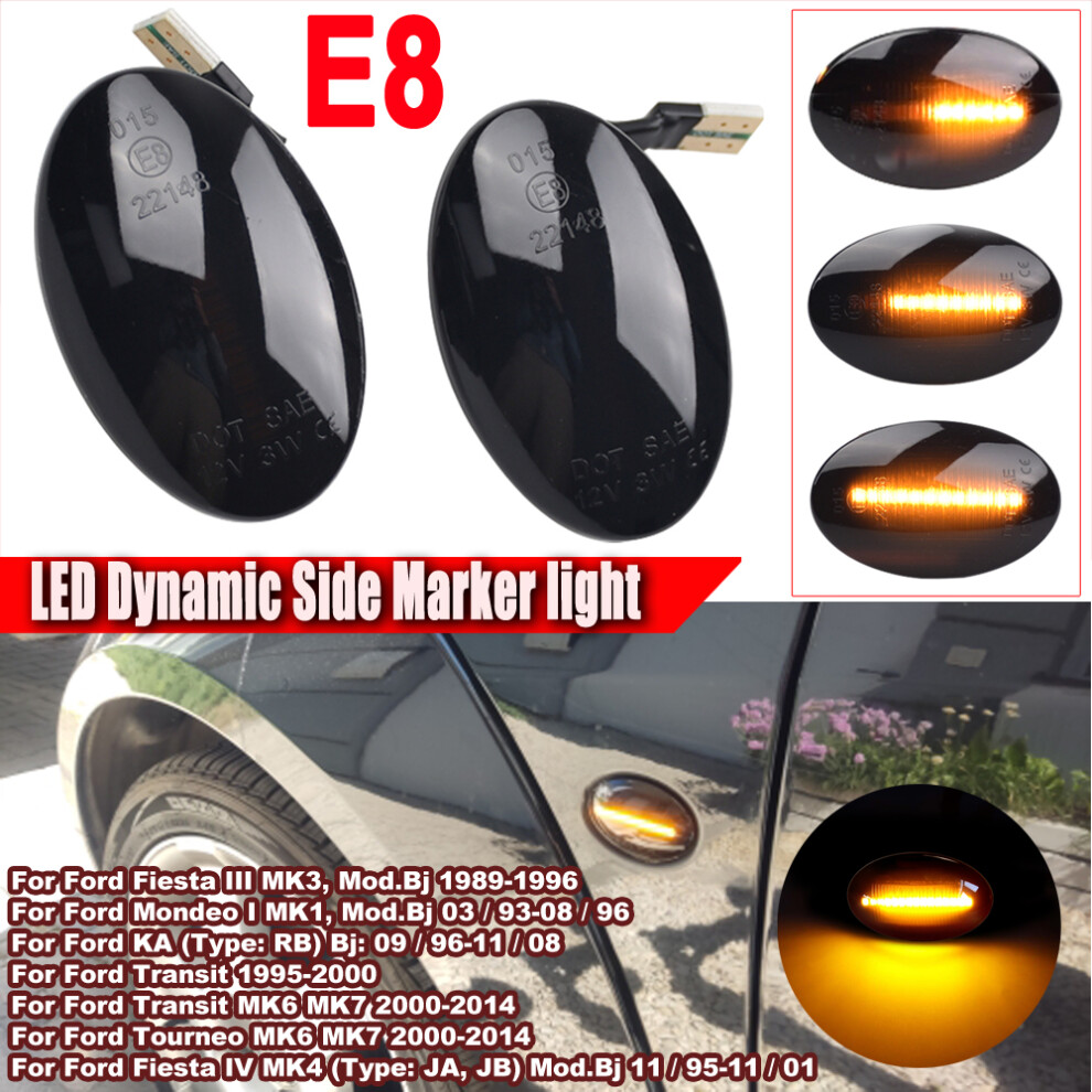 Led Dynamic Side Marker Car Flowing Turn Signal Blinker For Ford Light 9158107022232