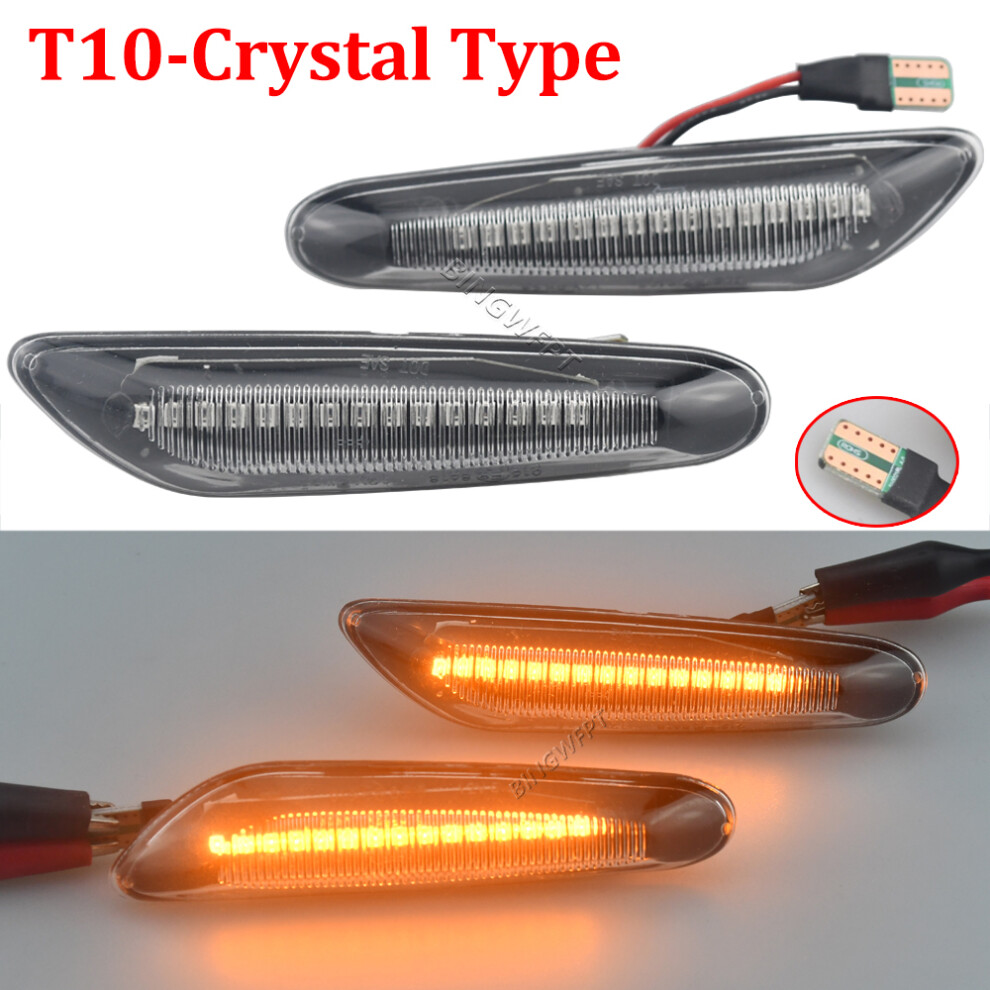 Smoke Lens Dynamic Flowing Led Turn Signal Side Marker Car Blinker Light 9158107023789