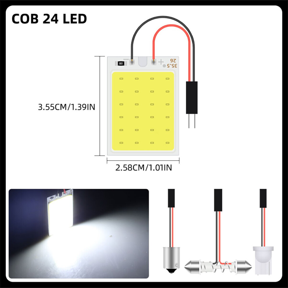 4Pcs Festoon Led Cob Led Bulbs 31Mm 36Mm 39Mm 41Mm With T10 Ba9s C5w Socket 9158107027787