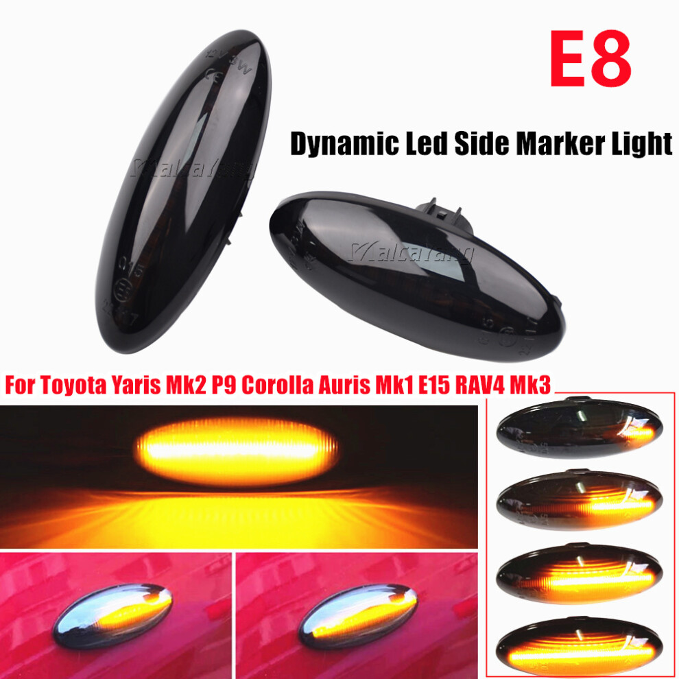 1 Pair Led Dynamic Side Marker Blinker Car For Toyota Yaris Corolla Light 9158107031937
