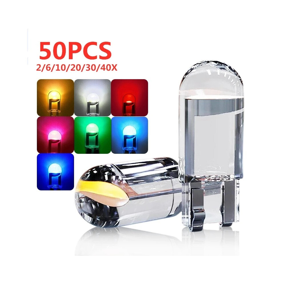 Led T10 W5w Canbus Glass Cob 6000K Reading Dome Lamp Marker Wedge License 9158107034198