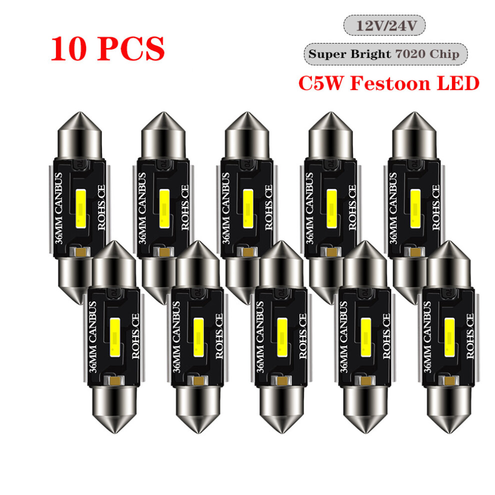 Dxz 10Pcs C5w C10w Led Bulbs Canbus Festoon-31Mm 36Mm 39Mm 41Mm Csp 1860 9158107034167