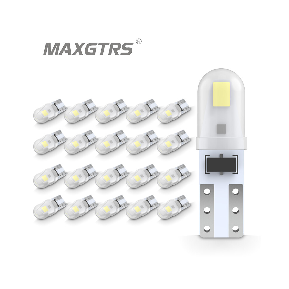 20Pcs T5 74 W1.2w W3w Super Bright Led Bulbs Auto Wedge Dashboard Gauge 9158107039643