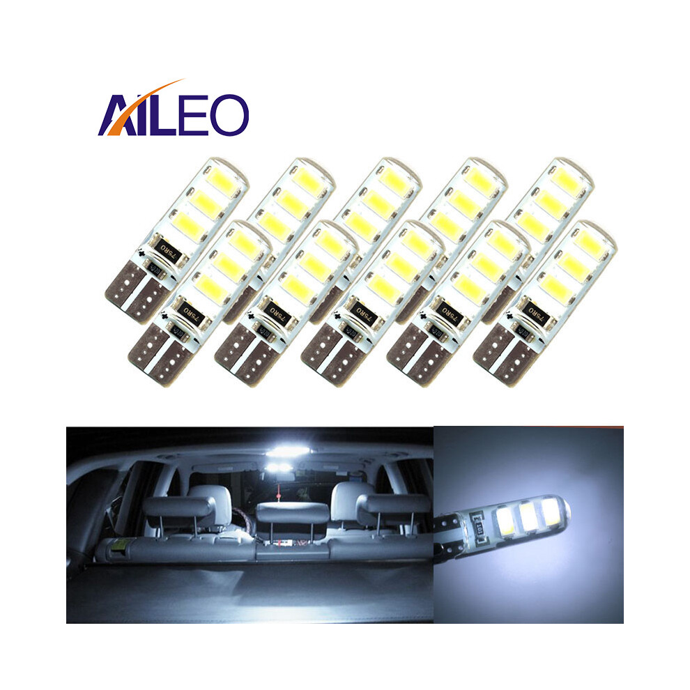 10Pcs Led W5w T10 194 168 W5w Cob 6Smd Led Parking Bulb Auto Wedge Clearance 9158107036819