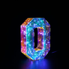 (O) LED Marquee Letters & Numbers - USB & Battery Box Dual Power Option, Multicolor Light-Up Decor