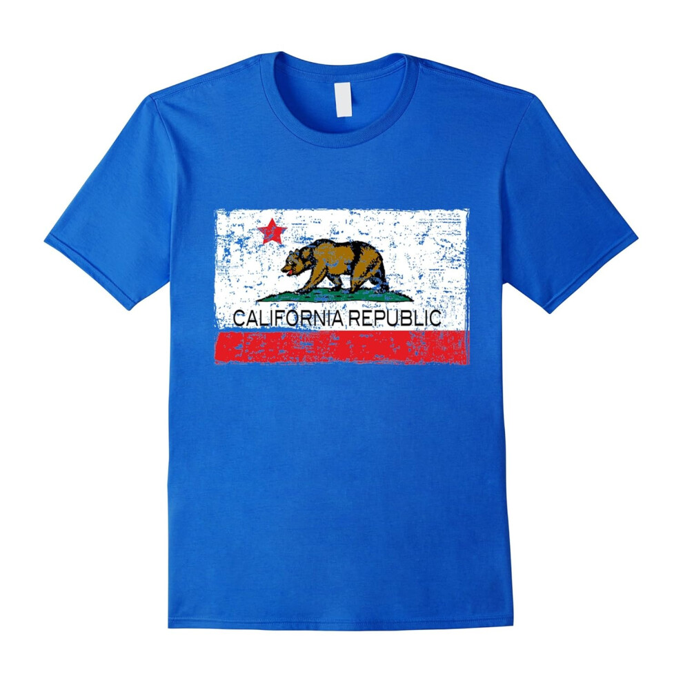 (XXL) Vintage California Republic T-shirt Cali Life I Love CA-Father's Day