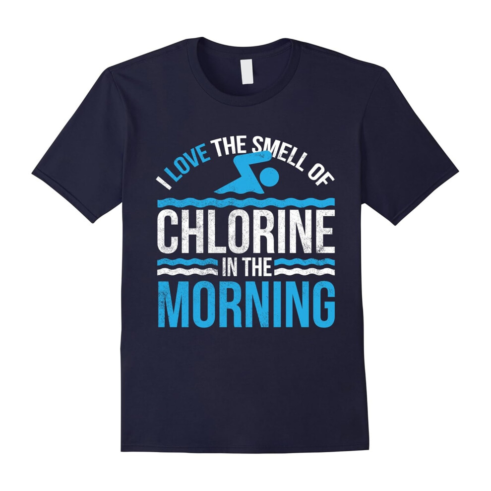 (XL) I Love The Smell Of Chlorine Swimmer Swimming Pool Tshirt-Father's Day