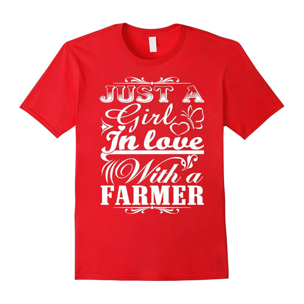 (XL) Farmer T-shirt , just a girl in love with a famer 2-Father's Day