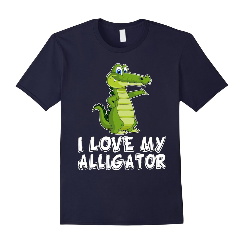 (XL) I Love My Alligator T shirt-Father's Day