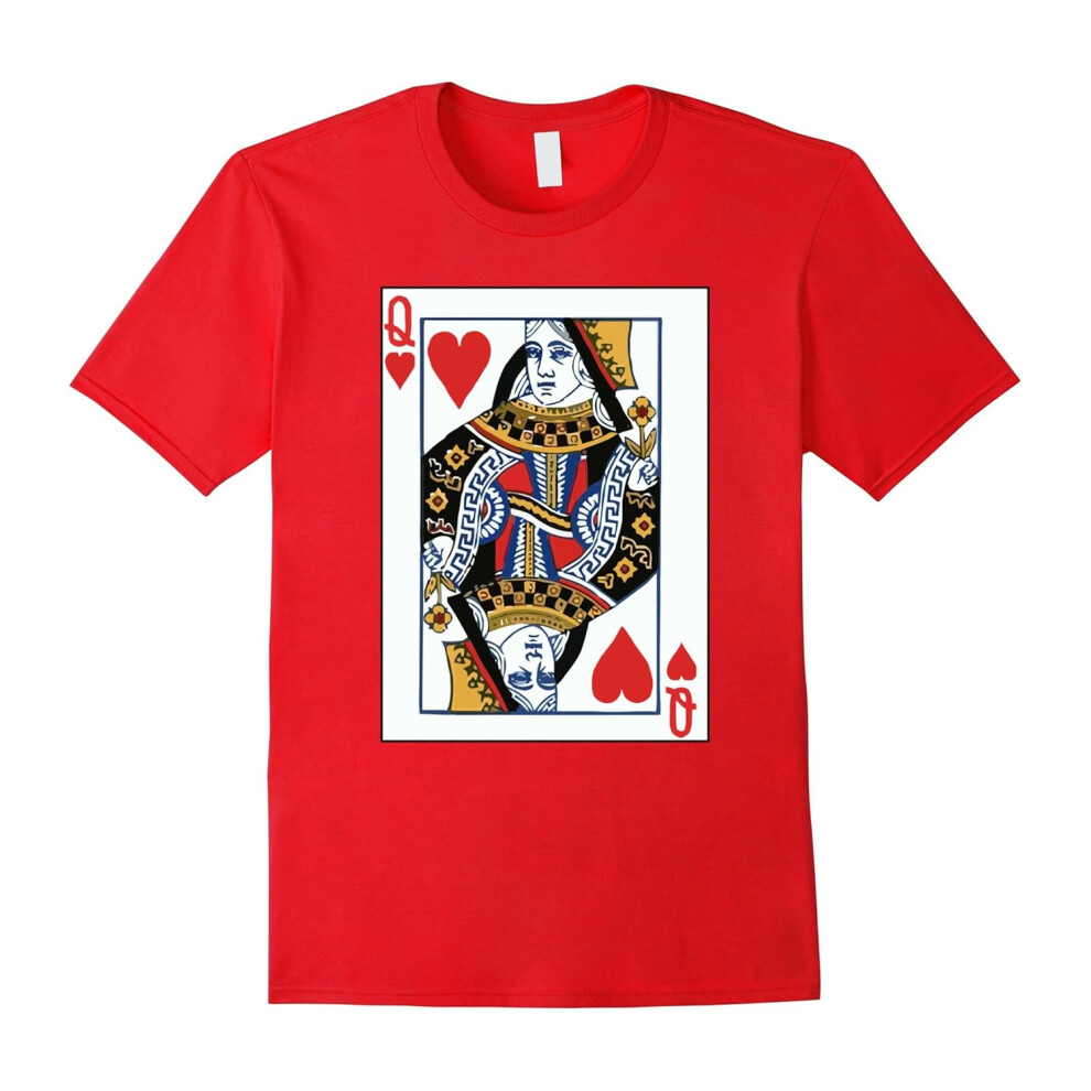 (XL) Valentines Day Gifts â Queen of Hearts Cards Couple T Shirt-Father's Day