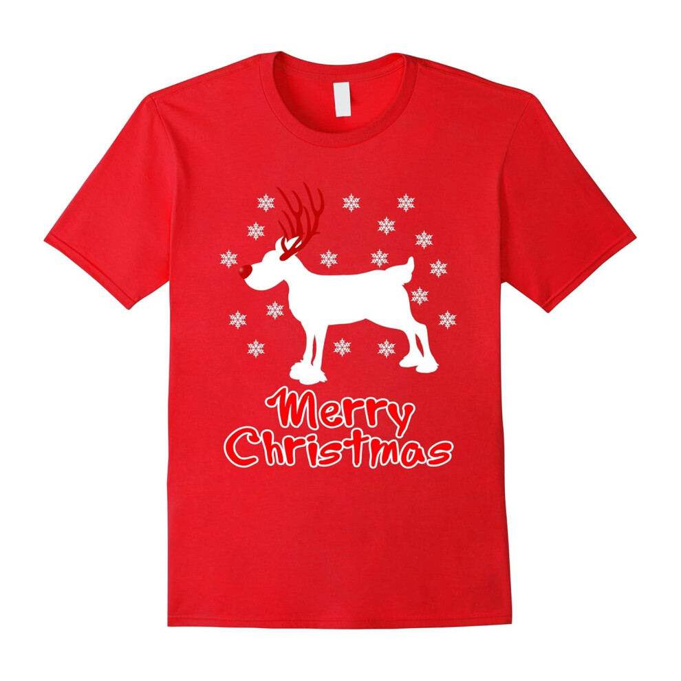 (S) Funny Ugly Xmas Reindeer Humorous Christmas Gifts Tshirt-Father's Day