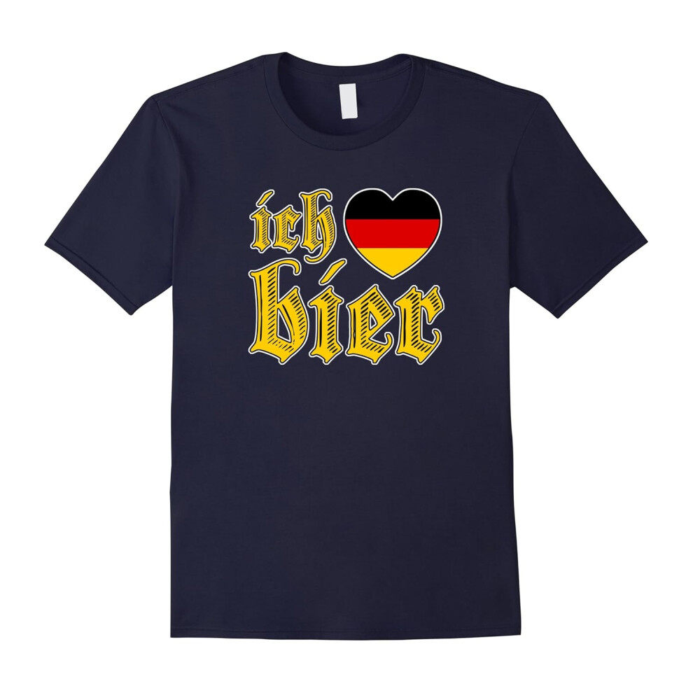 (L) Oktoberfest I Love Beer Ich Liebe Bier Vintage T Shirt-Father's Day