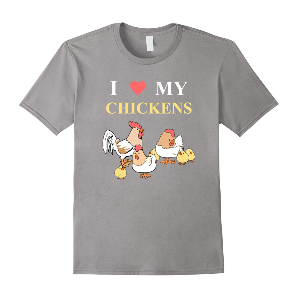 (XXL) I Love My Chickens T-shirt â pet chicken farmer tshirt tee-Father's Day