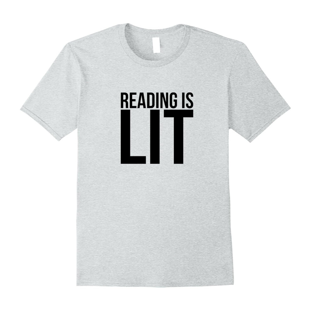 (XXL) Reading Is Lit Book Lovers Bookworm Novelty T-Shir-Father's Day