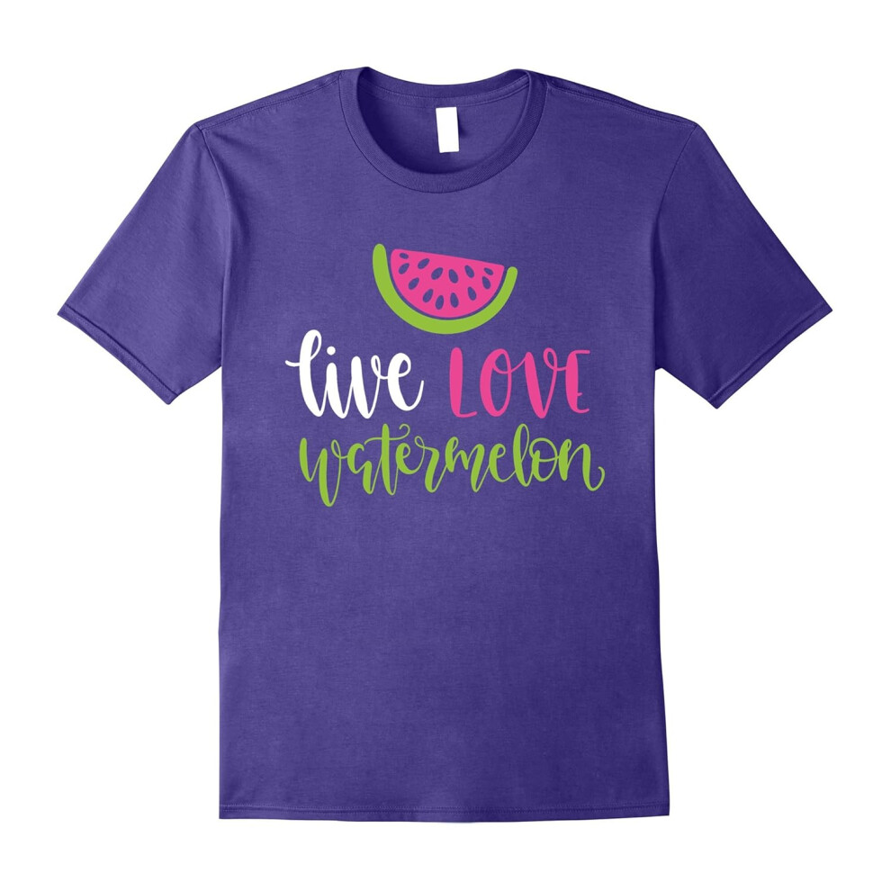 (XXXL) Live Love Watermelon Summer T Shirt-Father's Day