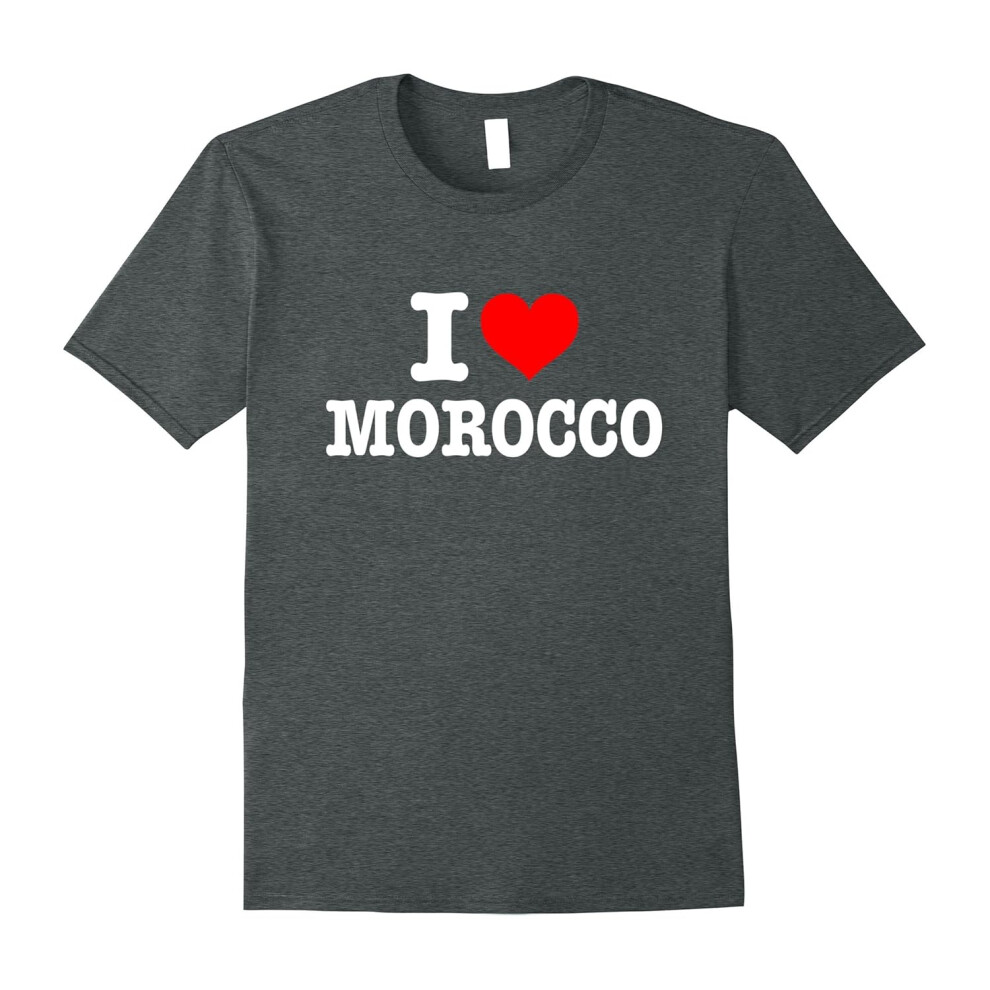 (XL) I Love Morocco T-Shirt â I Heart Morocco Shirt-Father's Day