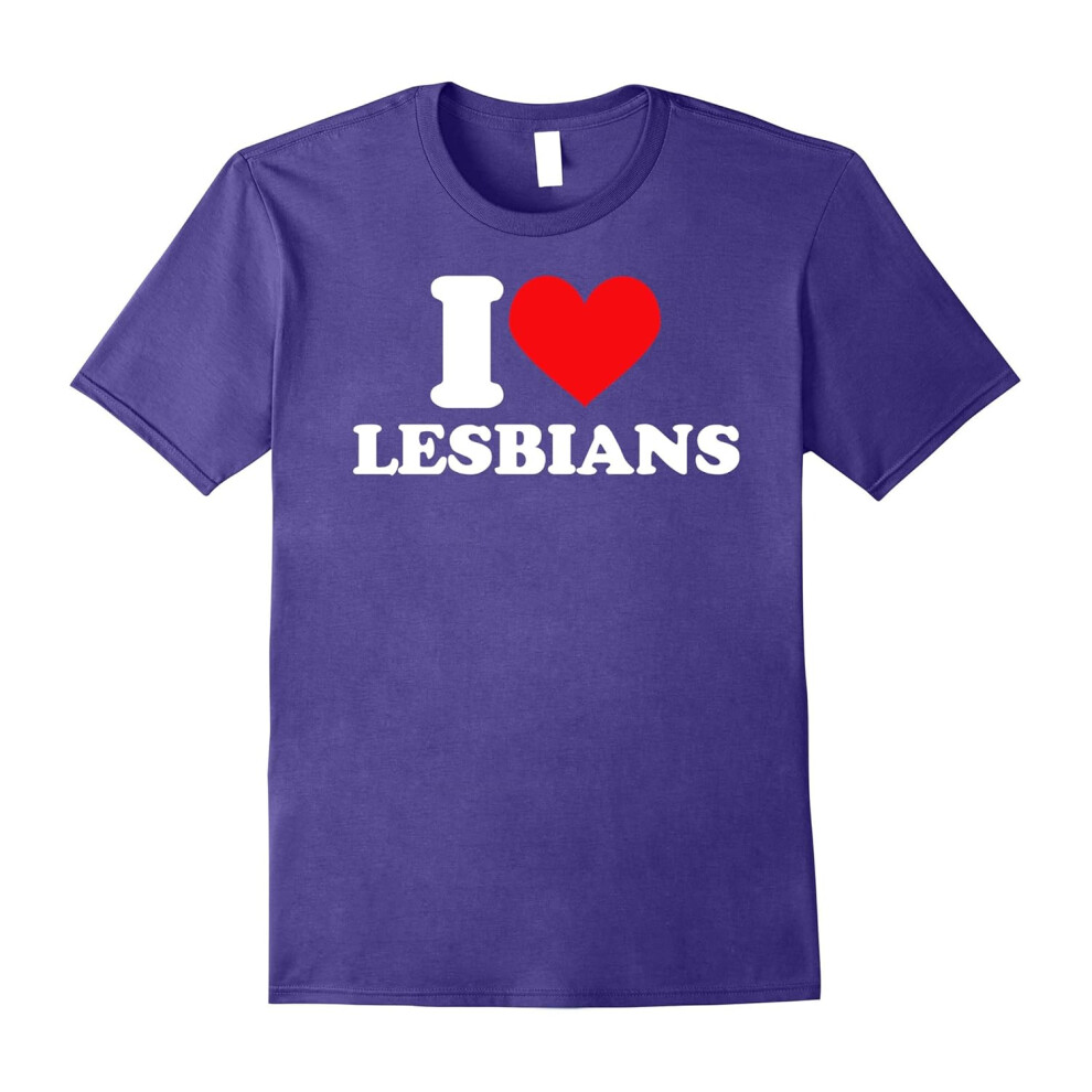 (XXXL) I love Lesbians T Shirt I heart Lesbians Shirt-Father's Day