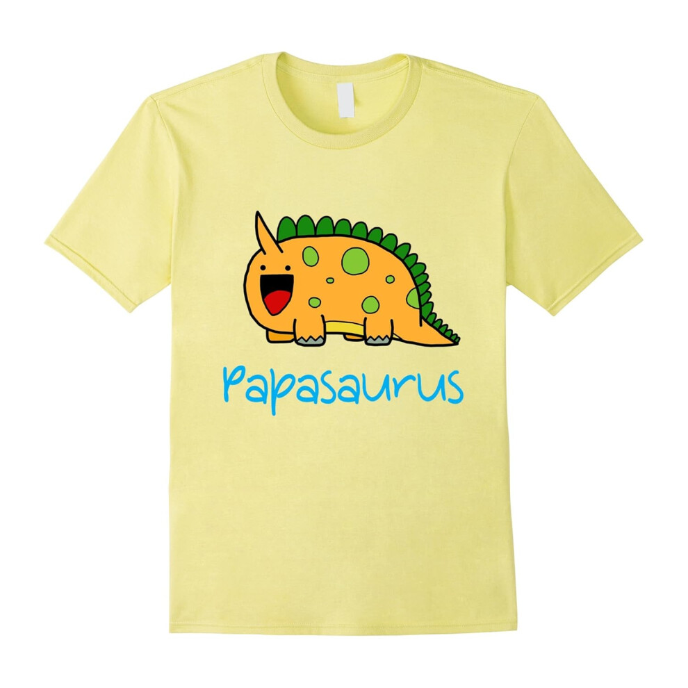 (XXL) Papasaurus Funny Fathers Day T-Shirt-Father's Day