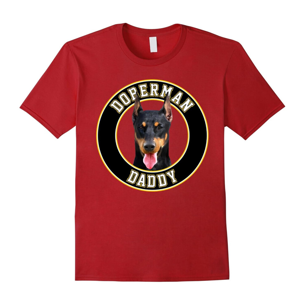 (M) Doberman Daddy T-Shirt-Father's Day