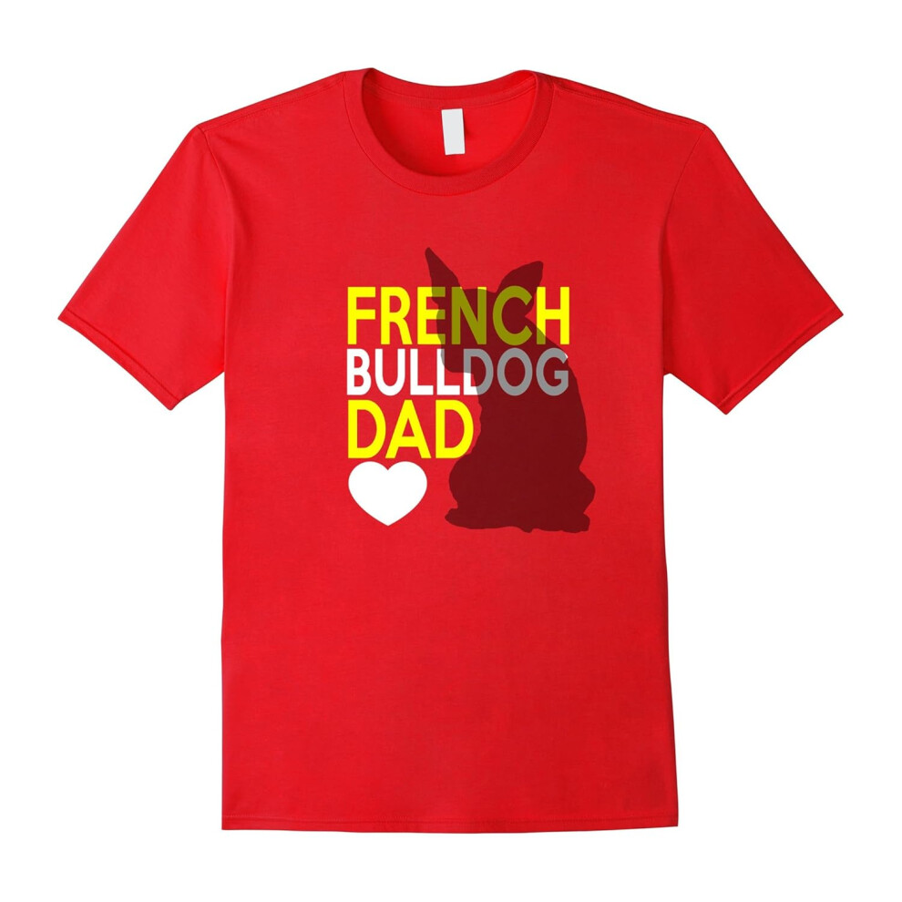 (XXL) Men's French Bulldog Dad dog lover T-shirt-Father's Day