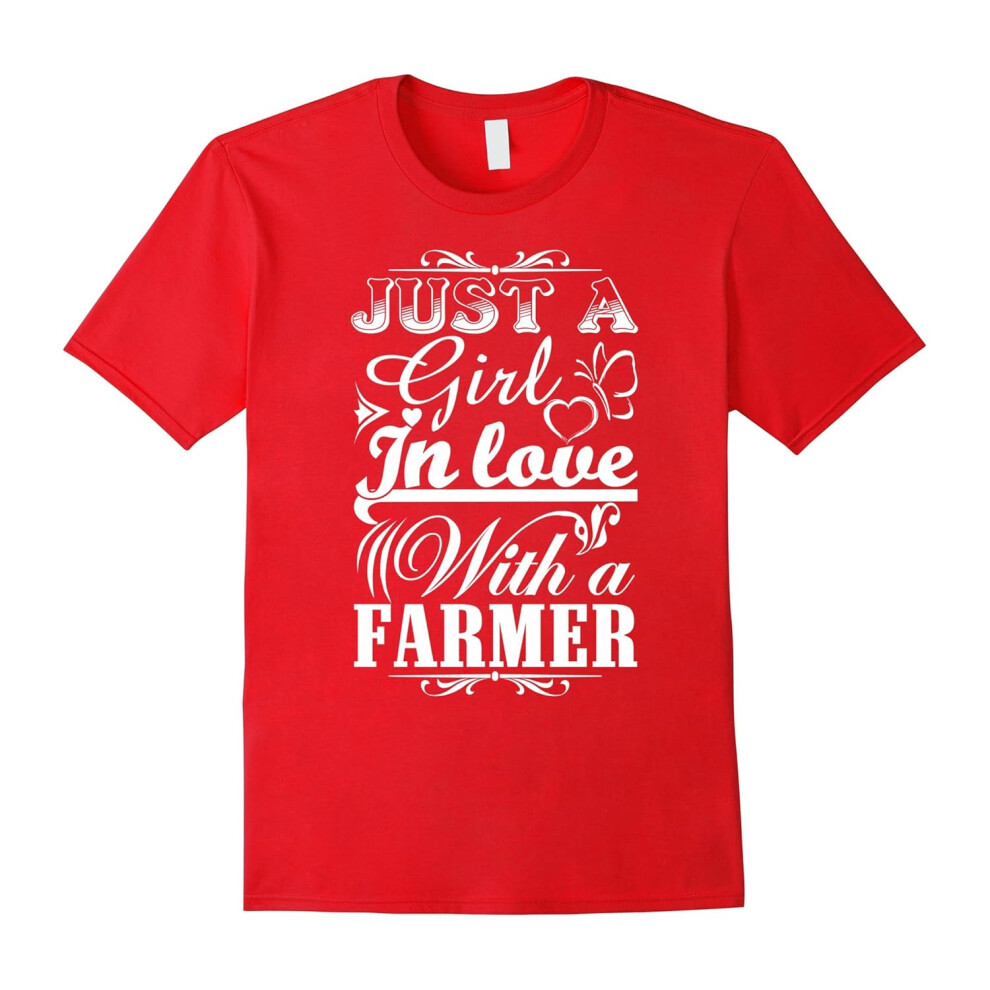 (XXXL) Farmer T-shirt , just a girl in love with a famer-Father's Day