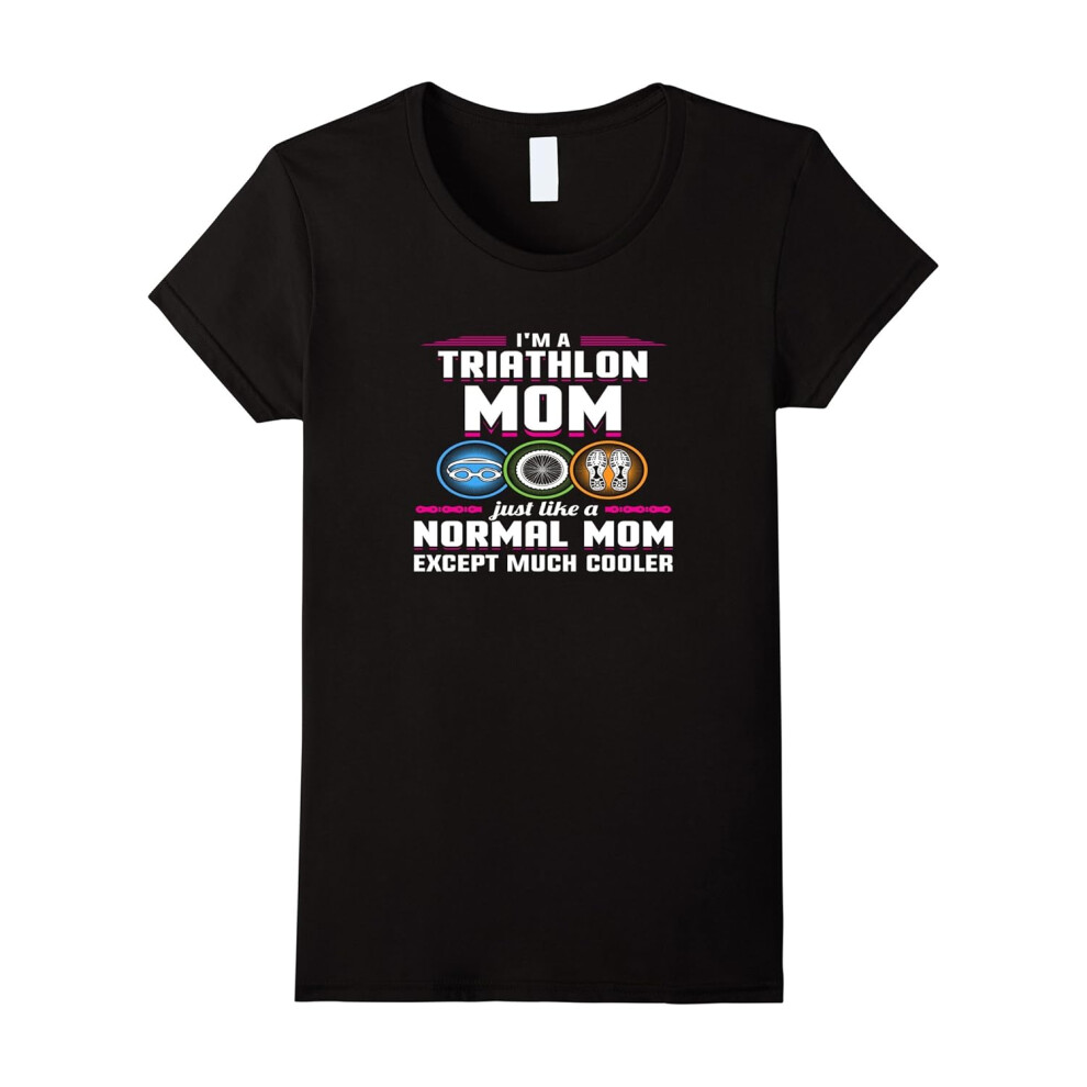 (XXL) Triathlete Gifts Biking Running Swimming Triathlon Mom Shirt-Father's Day