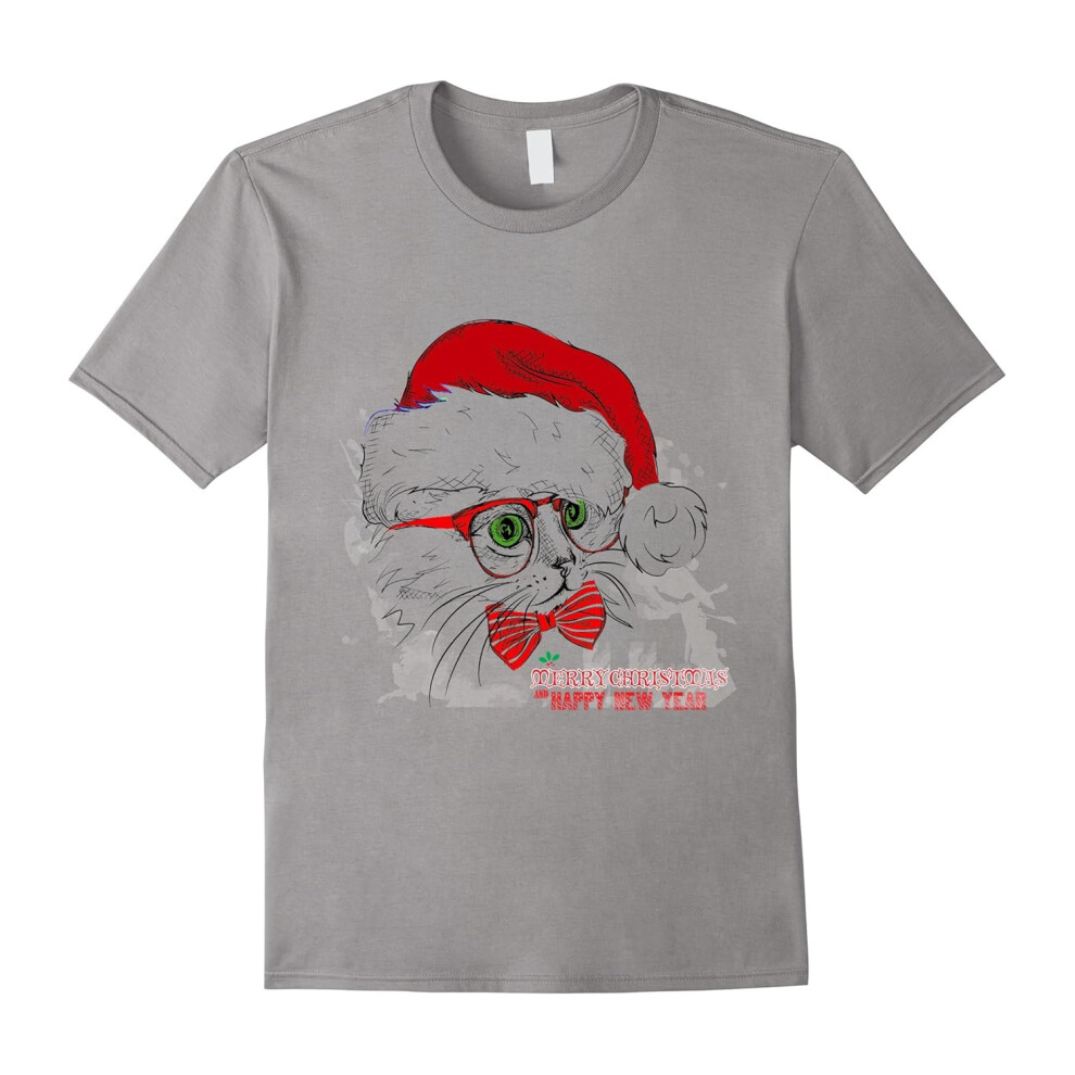 (XXL) Best lady cat Christmas gifts merry christmas T-shirt-Father's Day