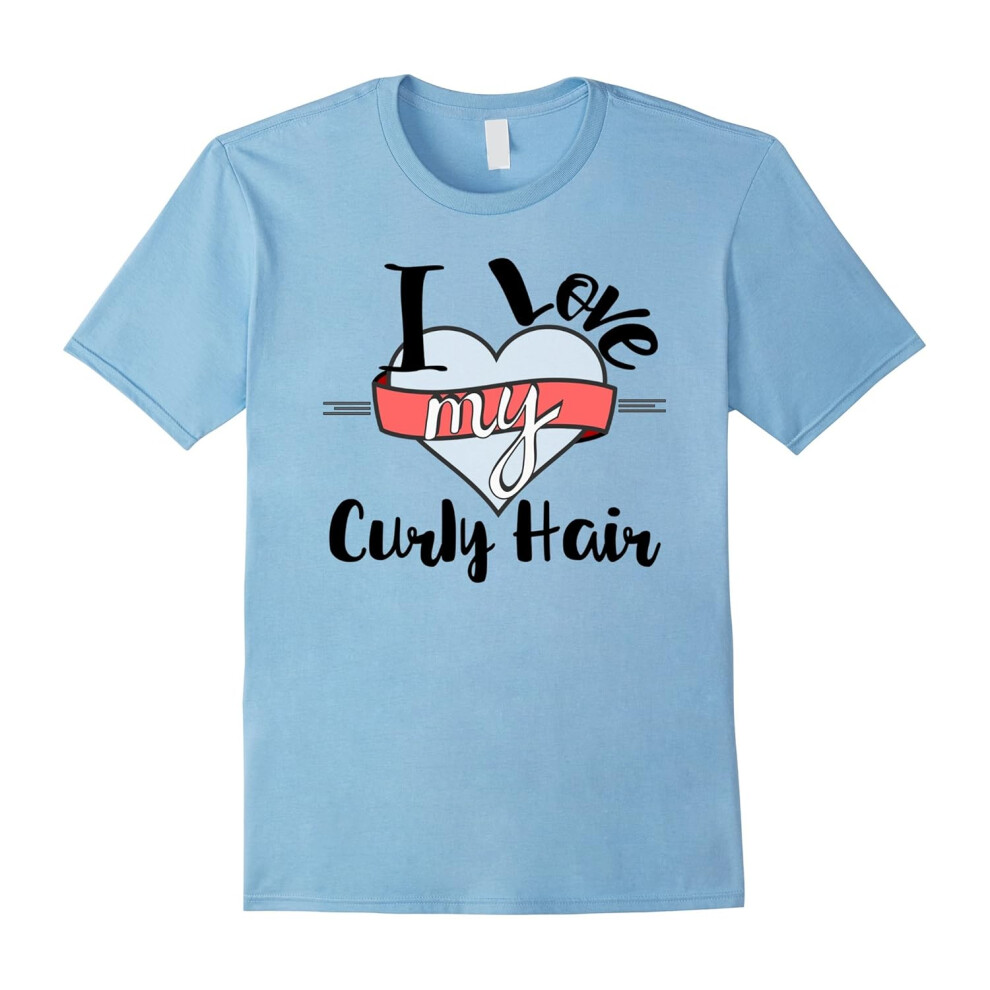 (XXXL) I Love My Curly Hair Wavy Textured Hair T-Shirt-Father's Day