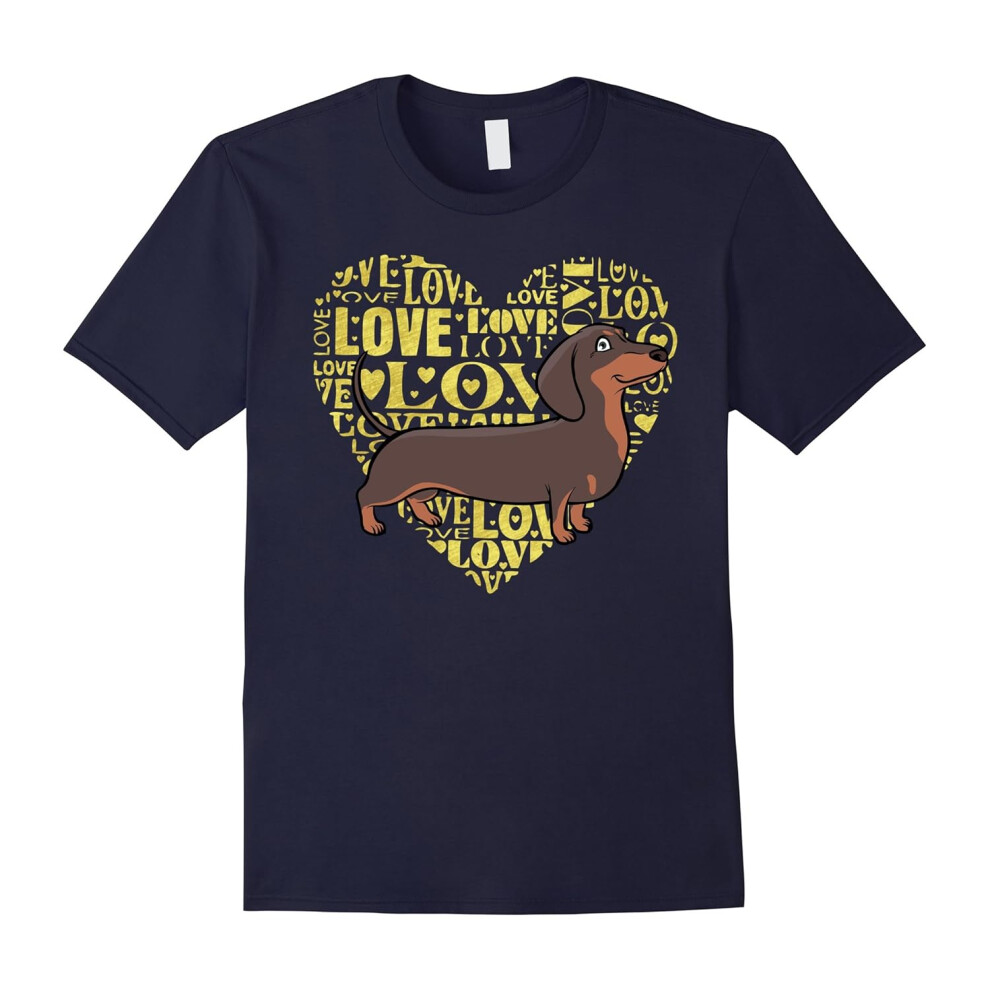 (XXXL) I Love My Dachshund â Wiener Dog T-shirt-Father's Day