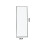 Living And Home (Black, 28cm W x 78cm H) Rectangular Metal Frame Over the Door Full Length Mirror 7