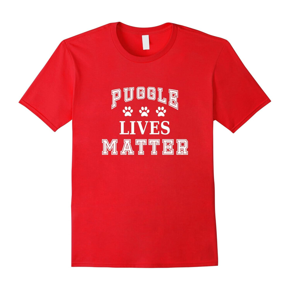 (M) Puggle Lives Matter Cool Funny Parody Dog Lover T-shirt-Father's Day