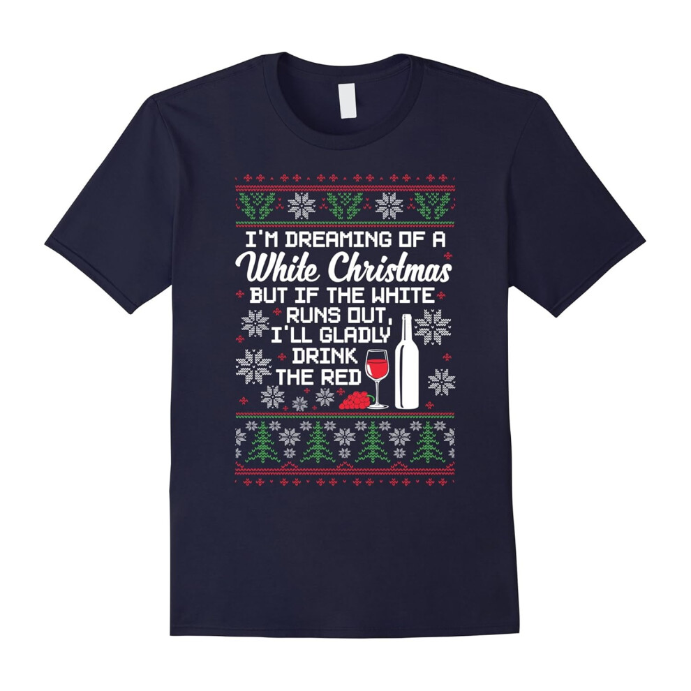 (XXXL) Awesome Ugly Christmas Wine Lover T-Shirt-Father's Day