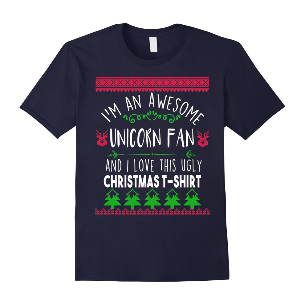 (S) I'm a unicorn fan and I love this ugly Christmas t-shirt-Father's Day