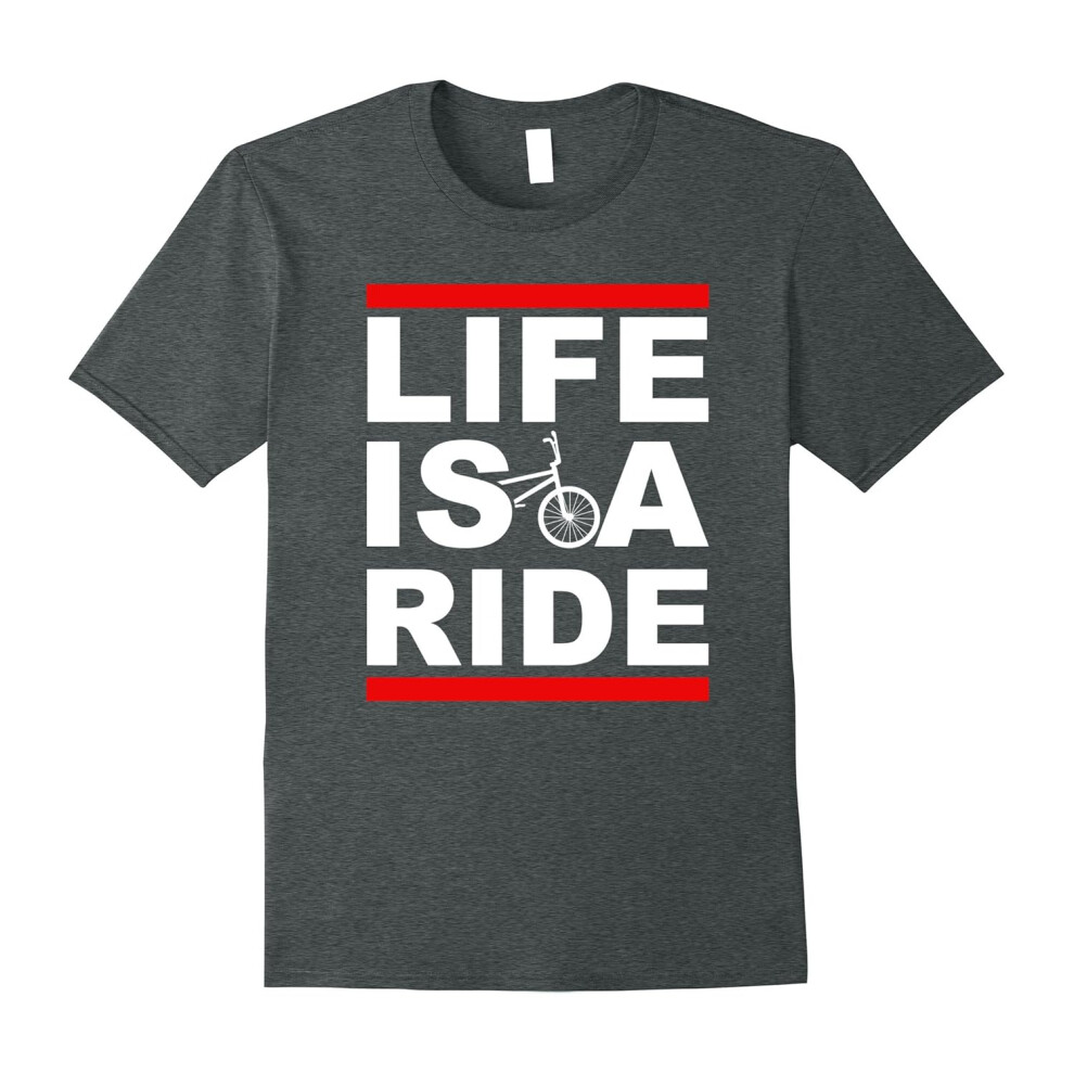 (XL) Life Is A ride Funny BicyFather's Daye T-Shirt Love To Ride Biker Gift-Father's Day