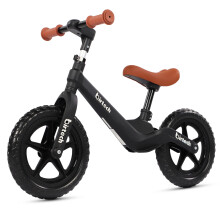 (black) 12"Balance Bike for Kids, Lightweight No Pedal Walking Balance Bike with Nylon Frame and Flat-Free Tires, Adjustable Training Bike for Age 2-to 5