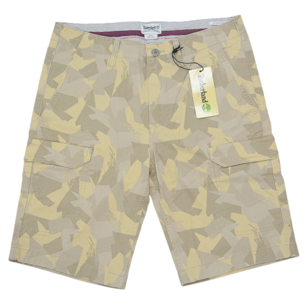 (W31) TIMBERLAND Mens Cargo Shorts Camouflage Bottom