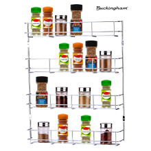 Buckingham Premium 4-Tier Spice Jar Rack Cupboard Organisers for Spices &amp; Packets