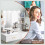 Homcom HOMCOM Makeup Vanity Desk Set with Lighted Mirror, Stool, Drawers, White 8