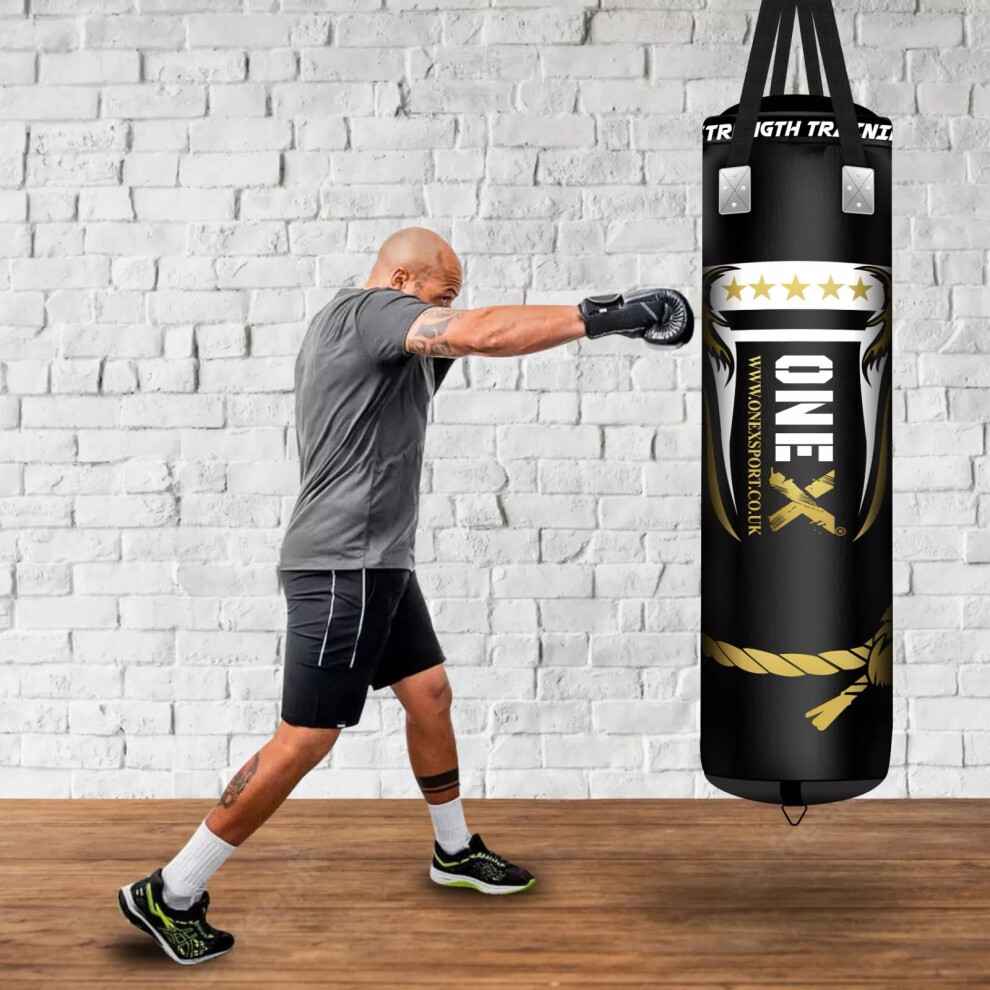 Onex Punch Bag 5Ft Filled Heavy Duty Kickboxing Hanging Training Bags