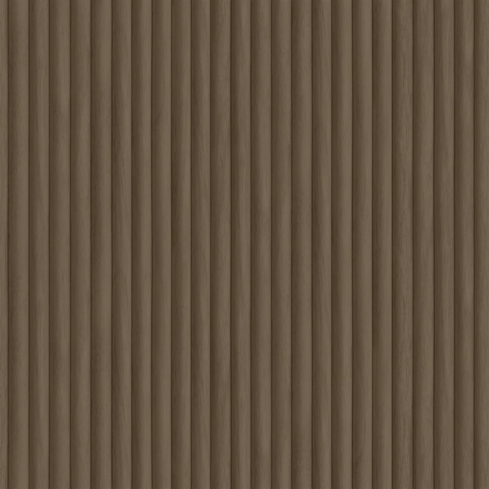 (Natural Brown 13831) Holden Wooden Bevel Slat Wood Panel Wallpaper 5022976138315
