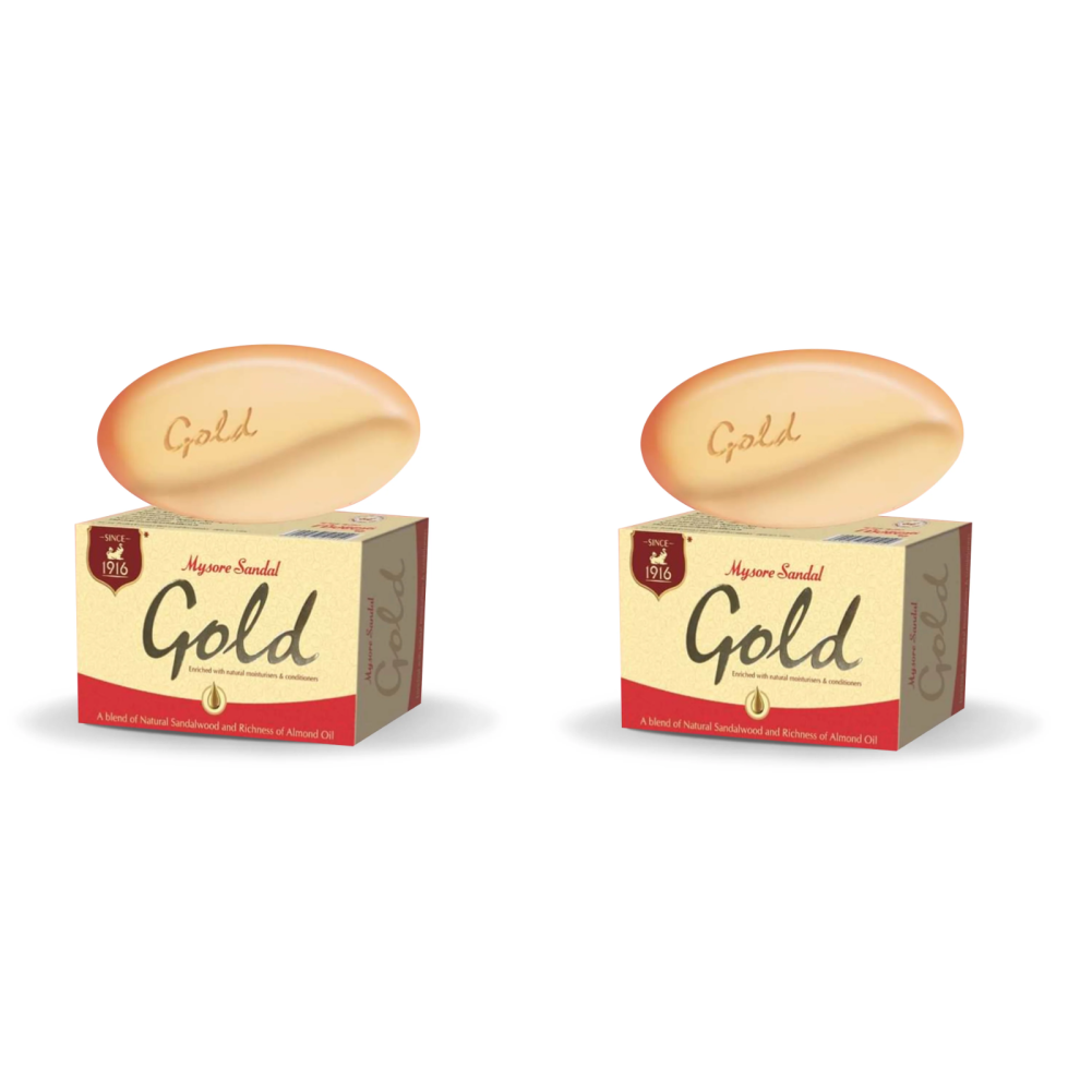 Mysore Gold (Pack Of 2) Sandal Wood Soap Bar 125G - Daily Bath