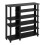 Living And Home Black Hallway Open-Style Wooden Shoe Rack&Display Shelf 3