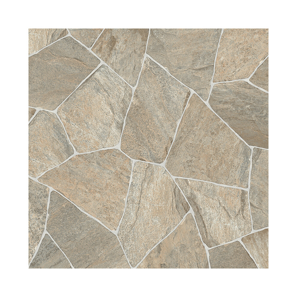 (1m(3'3") X 2m(6'6")-2m², Light Brown) Anti-Slip Vinyl Flooring For Kitchen, Bathroom, 2.8mm  Cushion Backed Vinyl Sheet